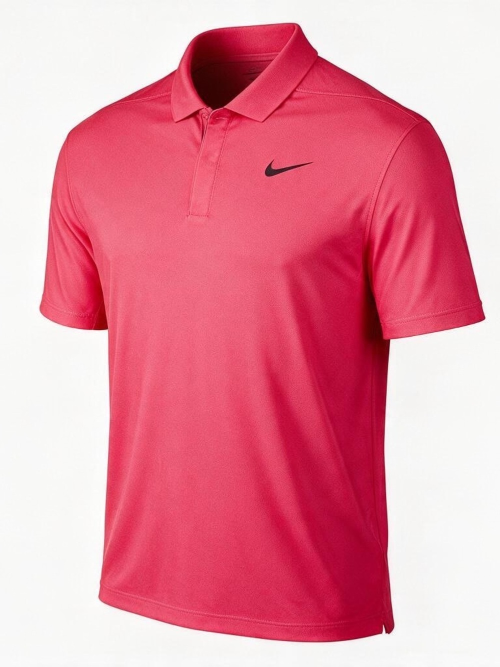 Tiger Woods Nike Dri-Fit Woods Men's Pink Golf Polo Shirt Sz Large S/S
